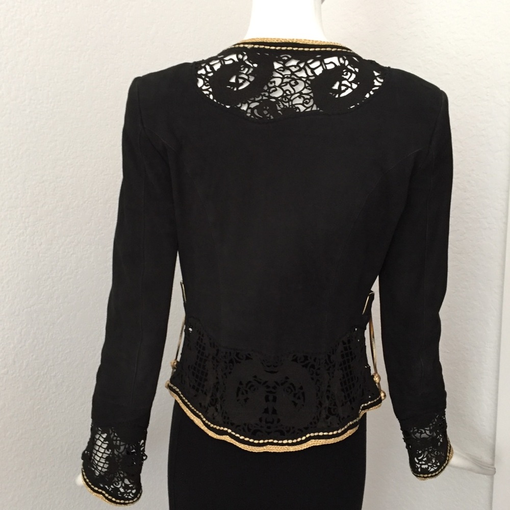 Roberto Cavalli dragon laser cut leather jacket - Picture 6 of 13